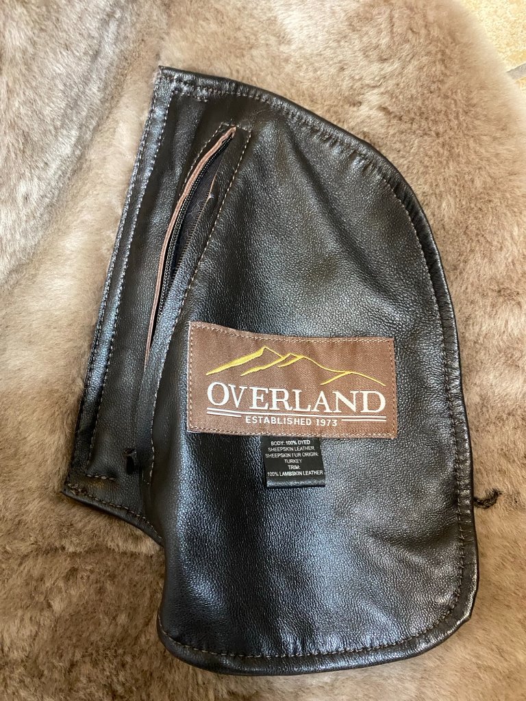 Overland Classic Burnt Cognac Edition Sheepskin B-3 Bomber Jacket — image 4 of 6